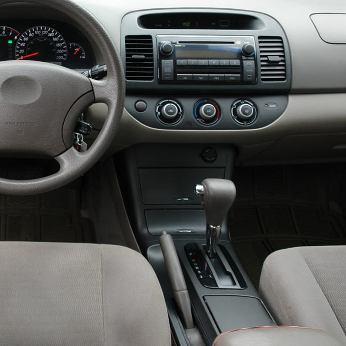 Center Control Panel With Cup Holder Gray Color For 03-06 Toyota Camry ...